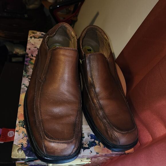 DOCKERS EUC MENS SIZE 11 PROPOSAL SLIPON PLAIN TOE LEATHER SHOES - Picture 5 of 8